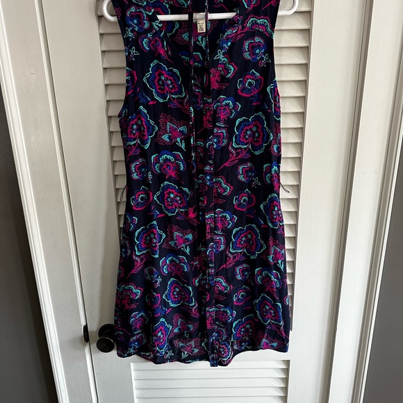 Hatley Split Neck Floral Shirt Dress size M - Picture 1 of 5